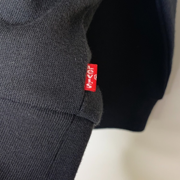 Levis Reese black fringe sleeve crewneck sweater - Picture 6 of 7